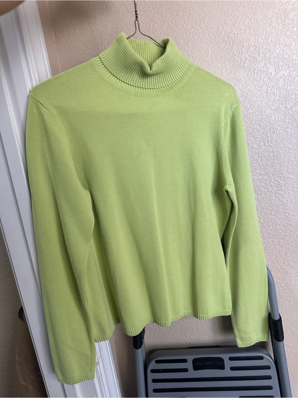 Talbots Lime Green Turtleneck Sweater